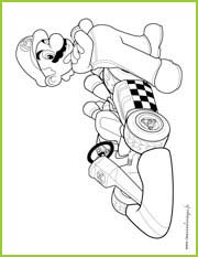 mario kart coloriage