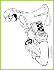 mario kart coloriage