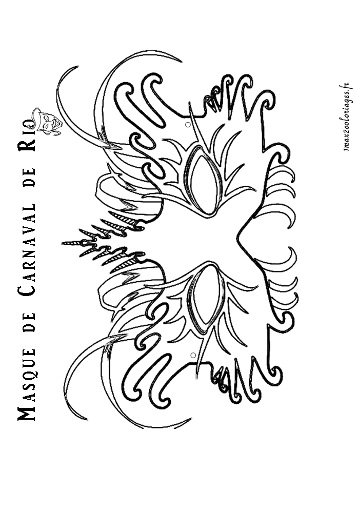 coloriage Masque Carnaval de Rio