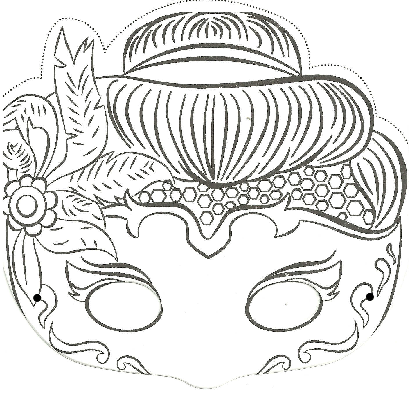 masque enfant de princesse à imprimer