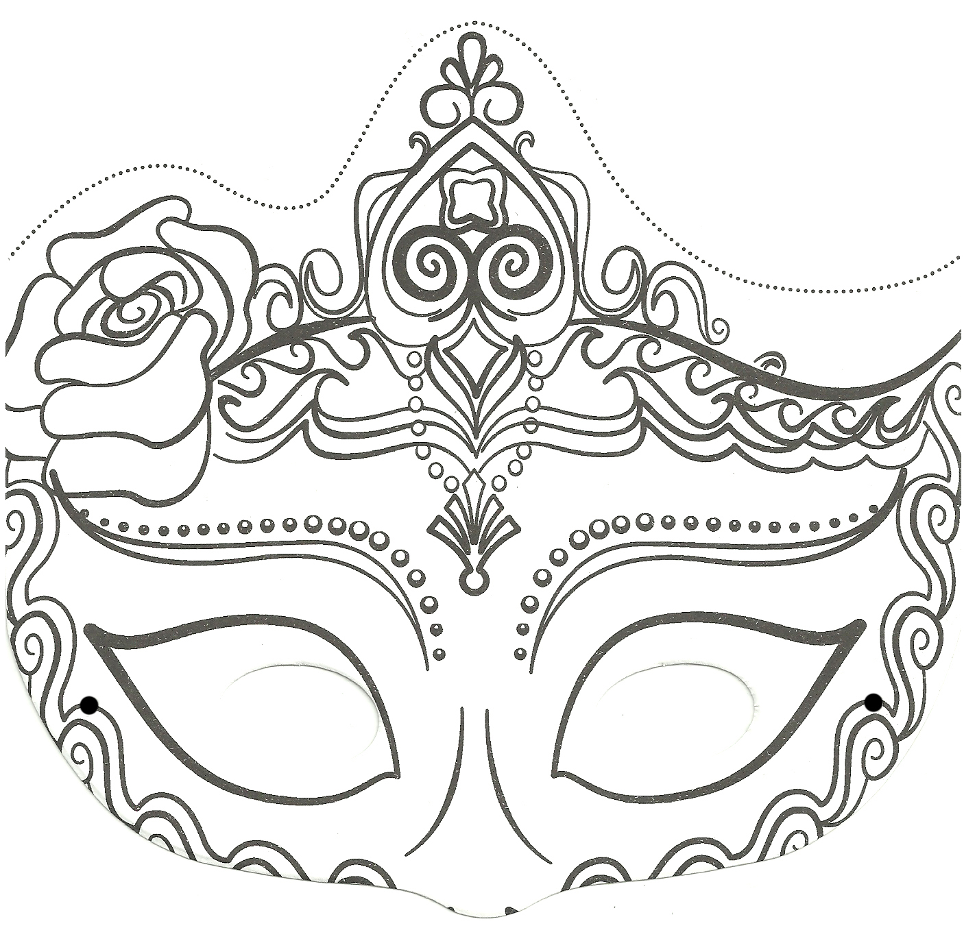 masque enfant de belle princesse à imprimer