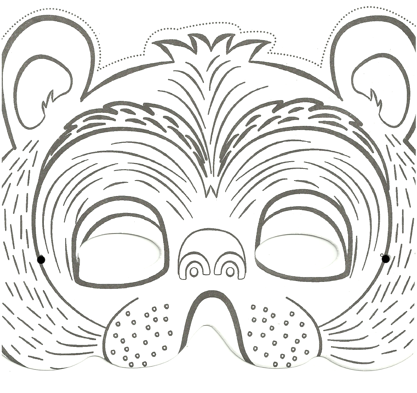 masque enfant de singe à imprimer
