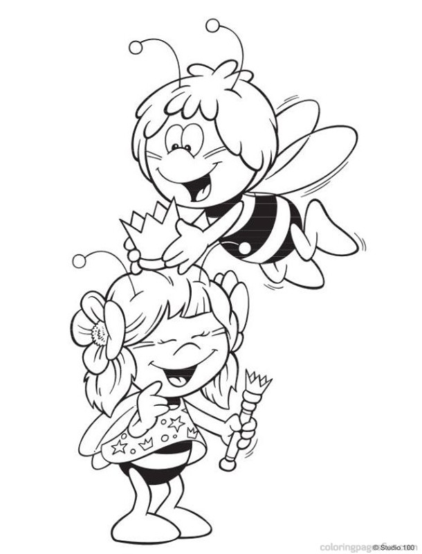 Coloriage Maya l'abeille