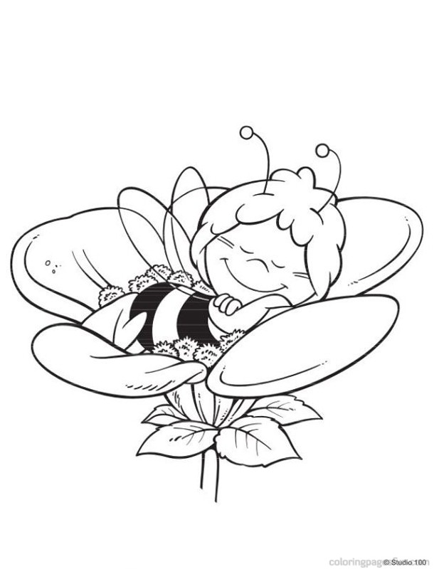 Coloriage Maya l'abeille