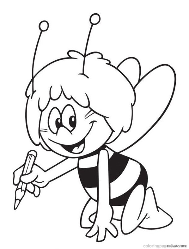 Coloriage Maya l'abeille