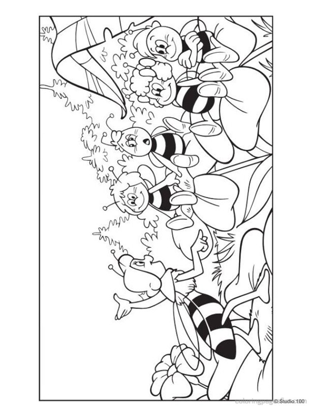 Coloriage Maya l'abeille