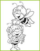 coloriage maya l'abeille