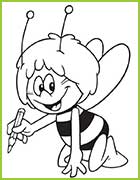 coloriage maya l'abeille