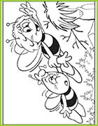 coloriage maya l'abeille