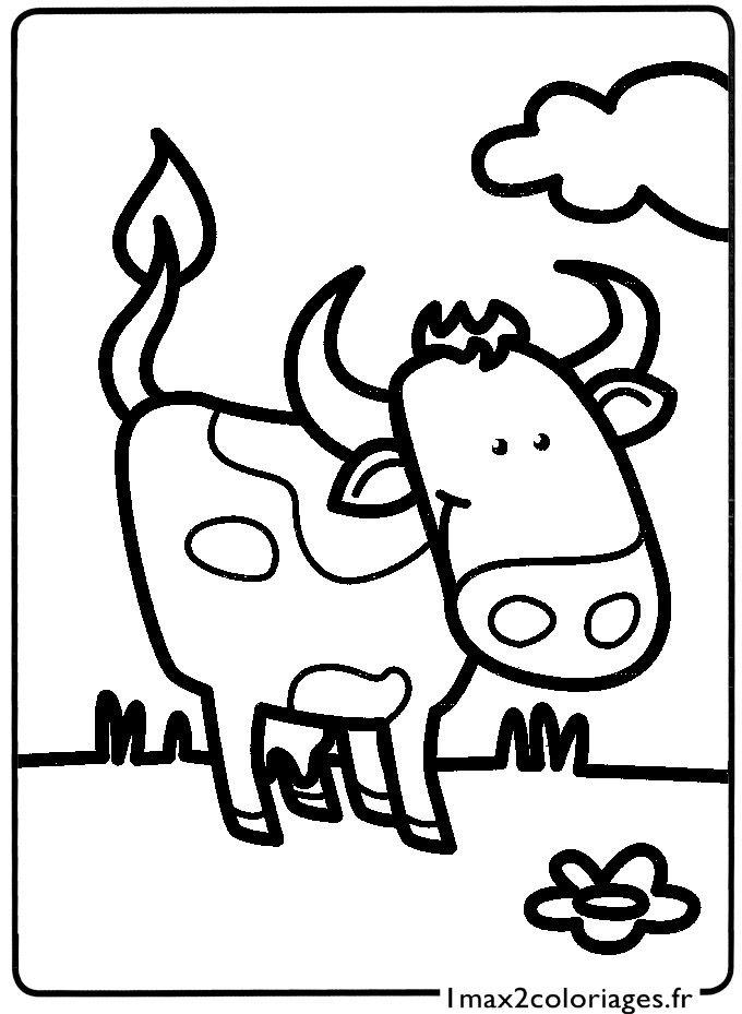 coloriage Marguerite la petite vache