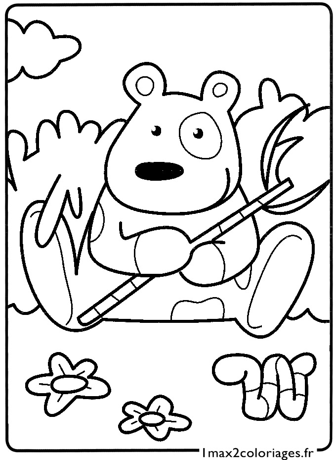 coloriage Le petit panda