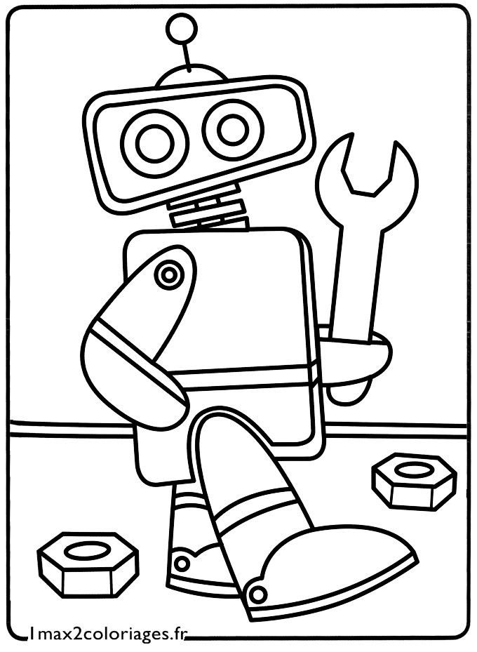 coloriage mon petit robot