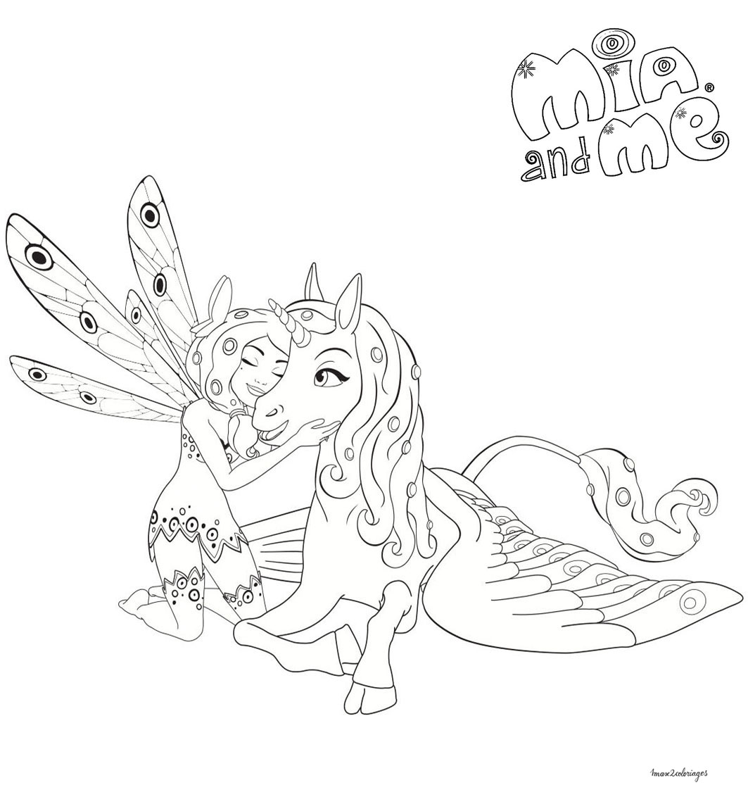 coloriage Mia et Onchao