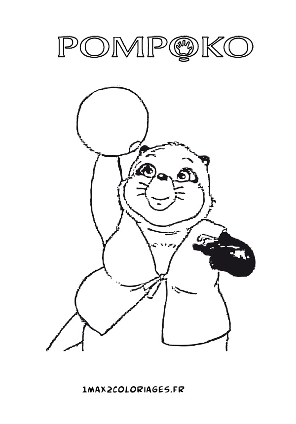 Un Tanuki joue au ballon