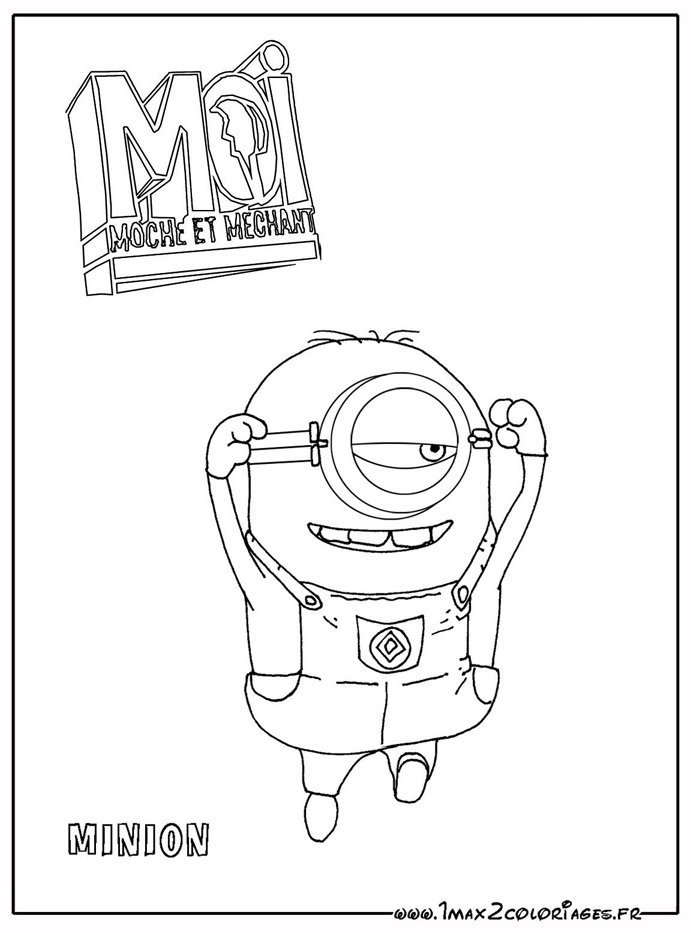 coloriage Voilà un beau minion