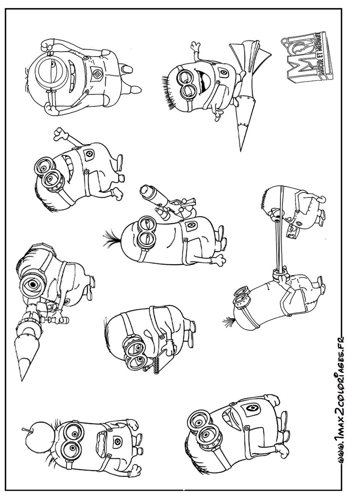 coloriage Une armée de minions