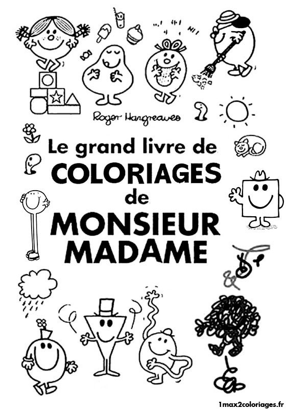 Le Grand Livre de Coloriages De Monsieur Madame