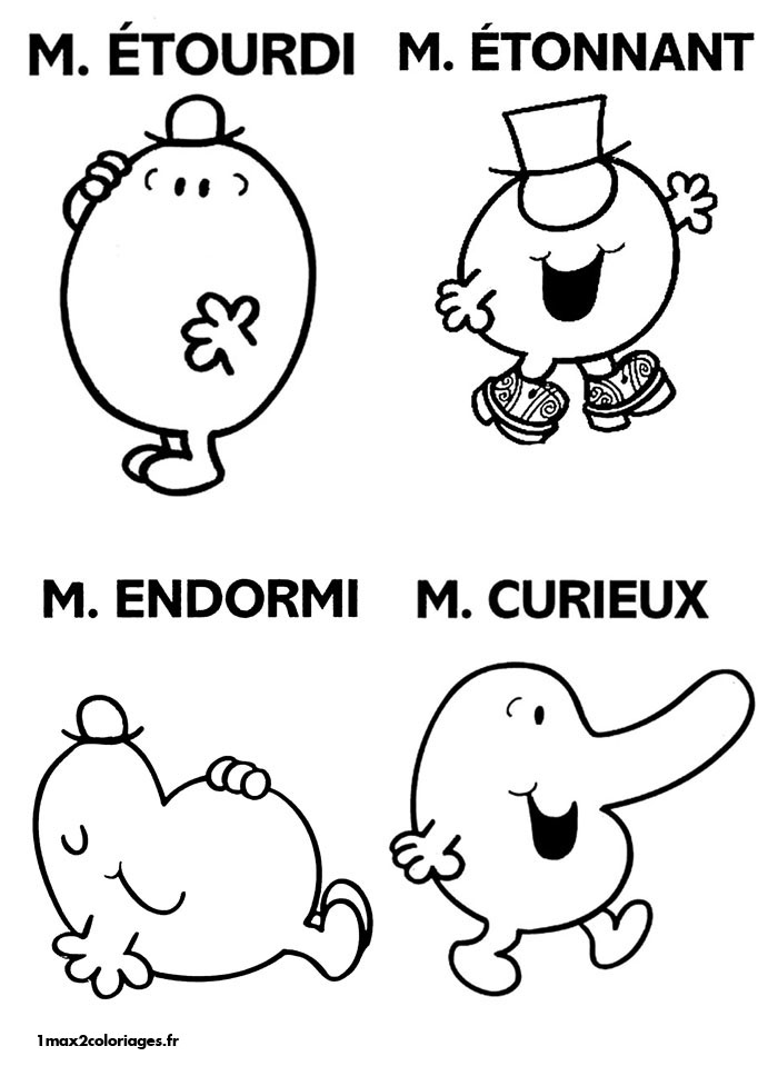 M.Etourdi M.Etonnant M.Endormi M.Curieux