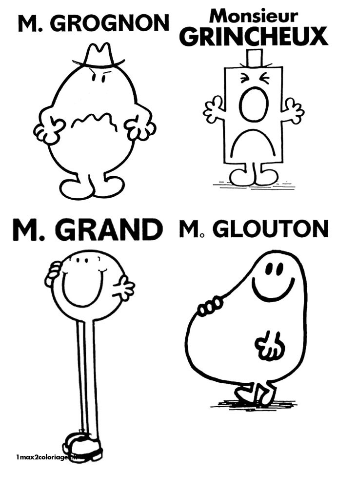 M.Grognon M.Grincheux M.Grand M.Glouton