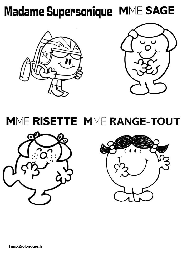 Mme Supersonique Mme Sage Risette Mme Range-Tout