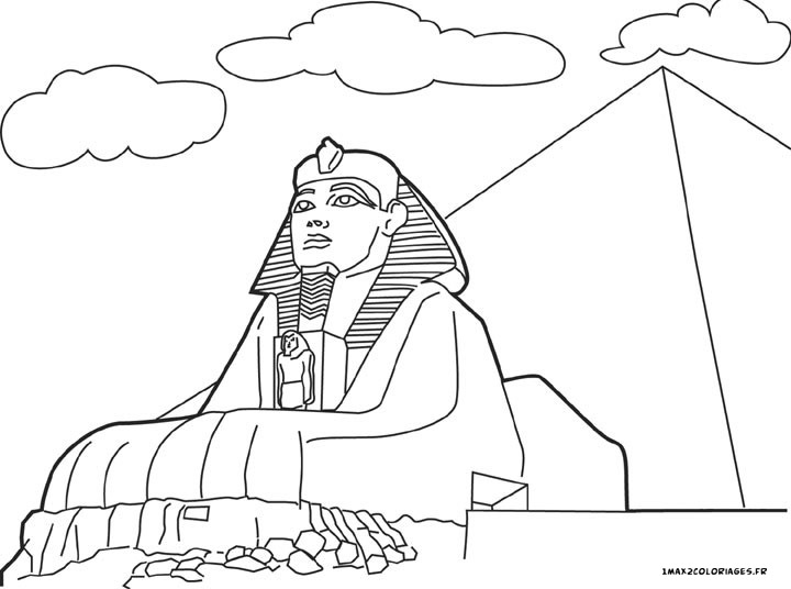 coloriage le sphinx