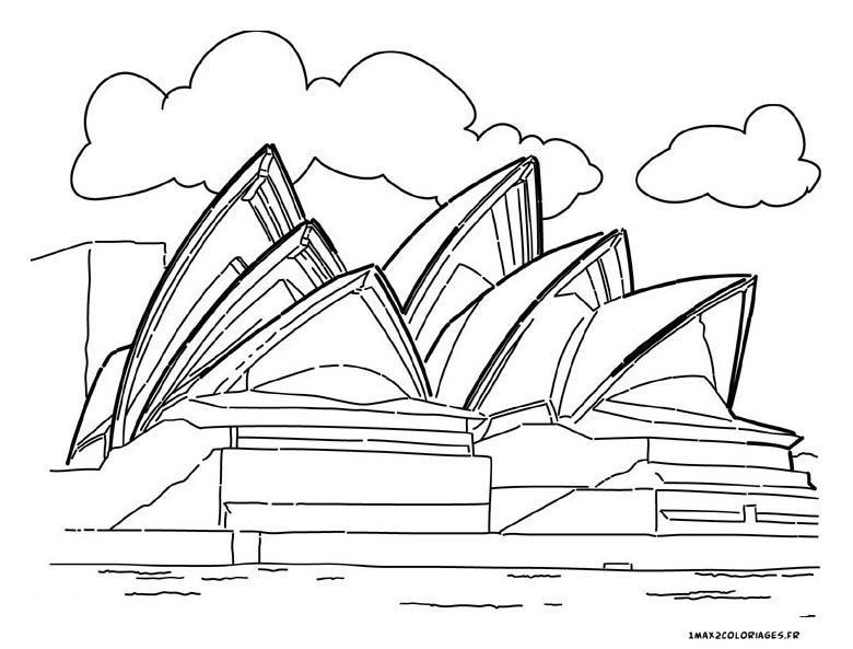 coloriage opera de sidney