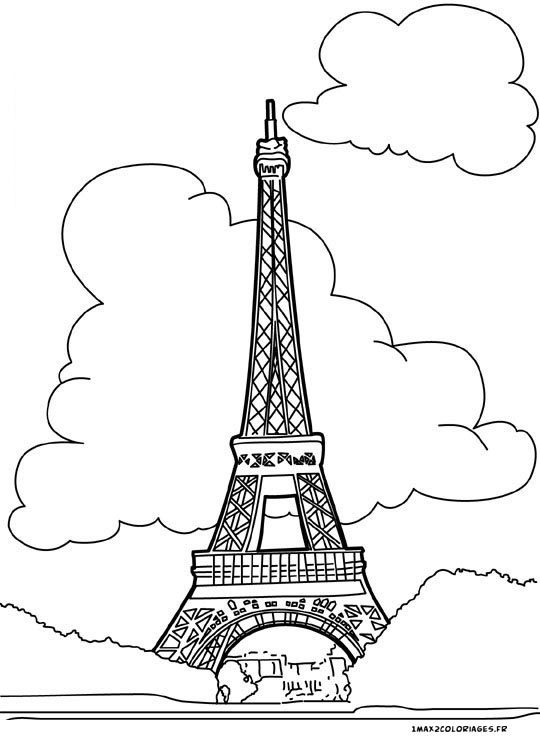 coloriage Tour Eiffel a paris