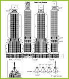 empire state building paper toys