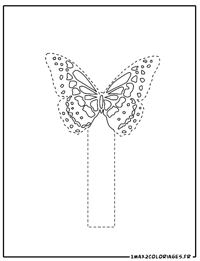 coloriage de Papillon Marque-page