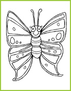 coloriage de papillon Papillon Heureux