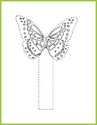 coloriage de Papillon Marque-page
