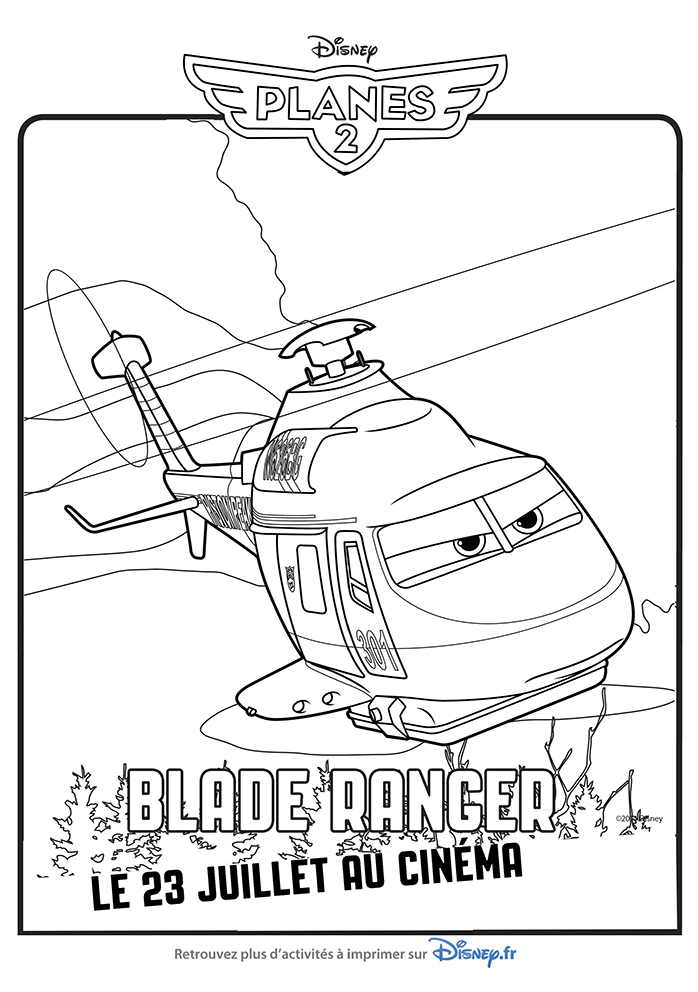 coloriage Blade Ranger un hélicoptère planes2