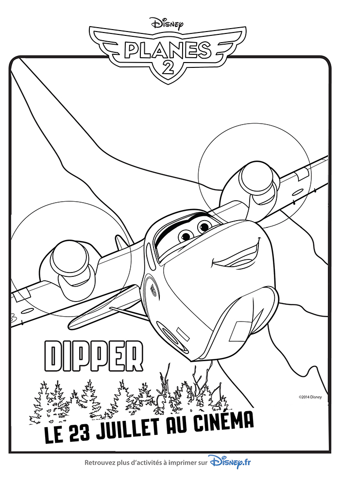 coloriage Dipper est un avion Super Scooper planes2