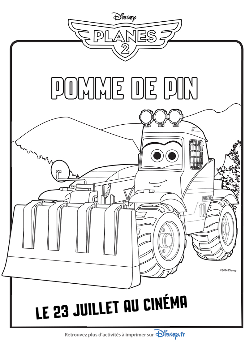 coloriage Pomme de pin planes2