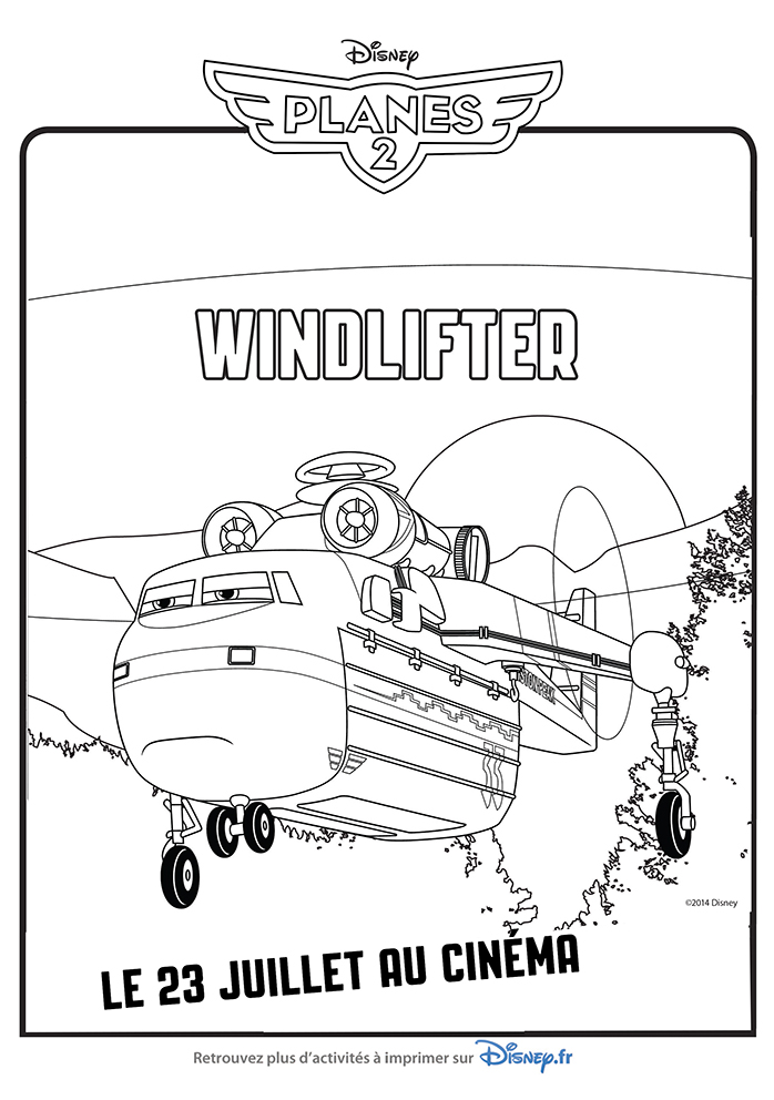coloriage Windlifter l'hélicoptère planes2