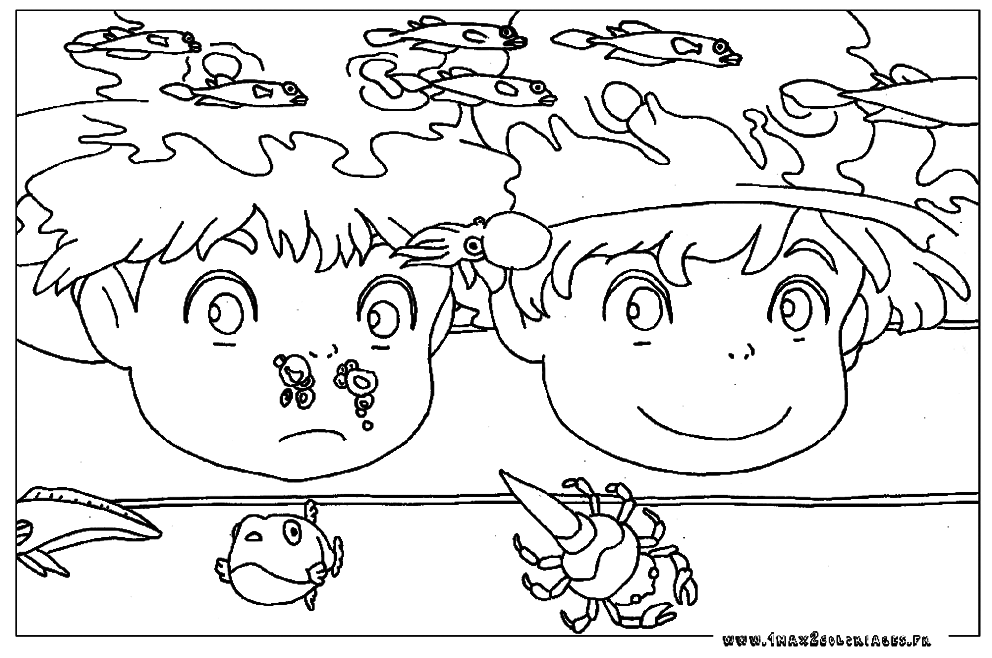 Ponyo Coloring Pages Coloring Pages