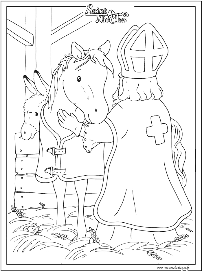 saint colas coloriage