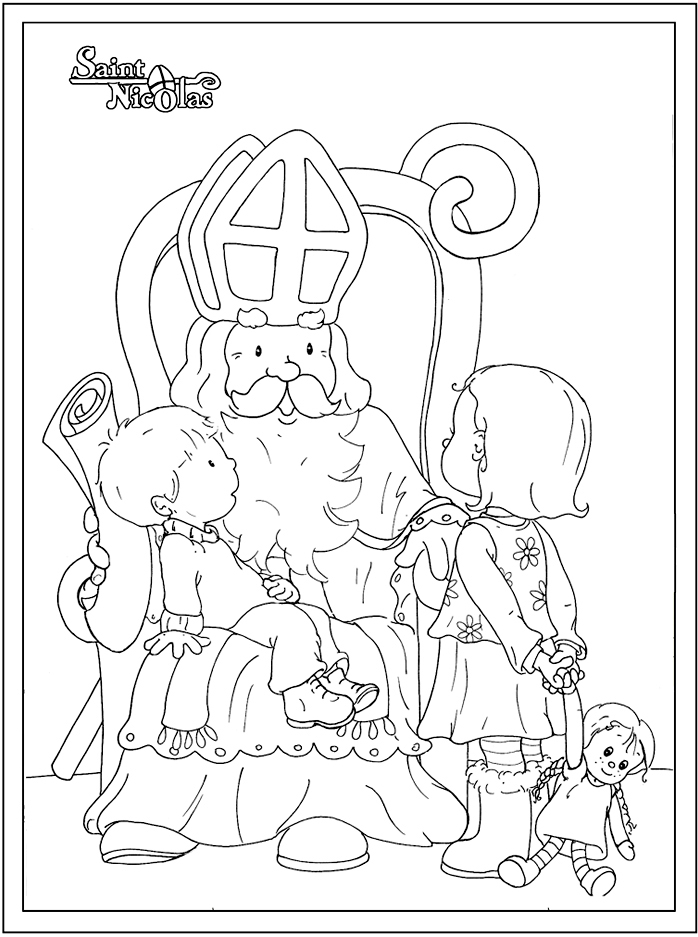 saint colas coloriage