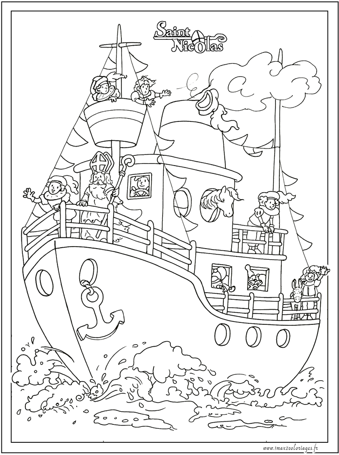 coloriage saint nicolas