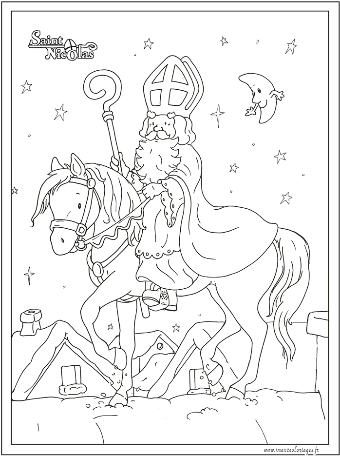 coloriage saint nicolas