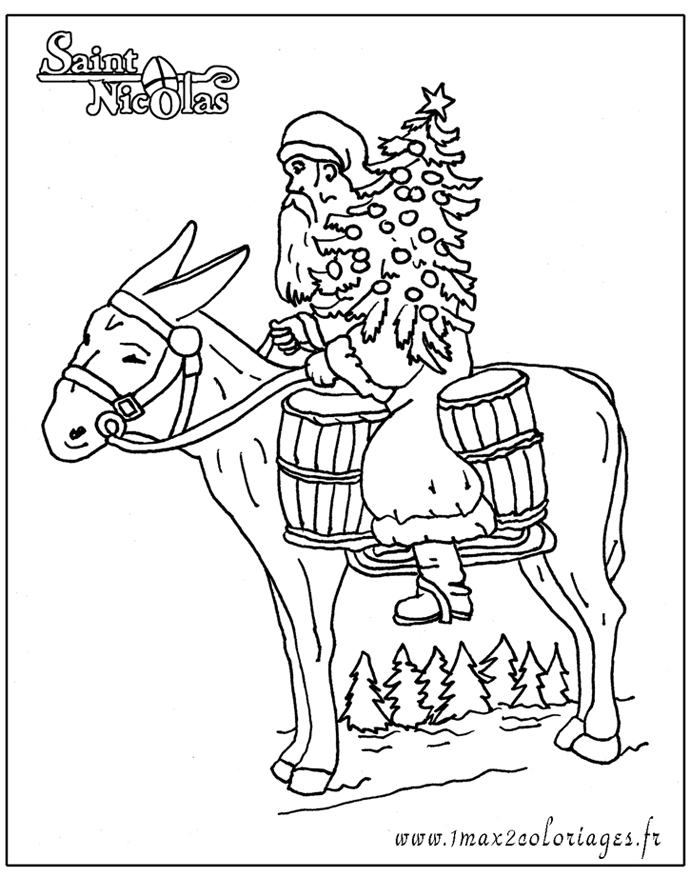 coloriage ane de saint nicolas  DriverLayer Search Engine