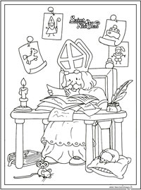 saint nicolas coloriage