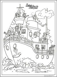 saint nicolas coloriage