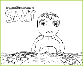 samy la torue a colorier