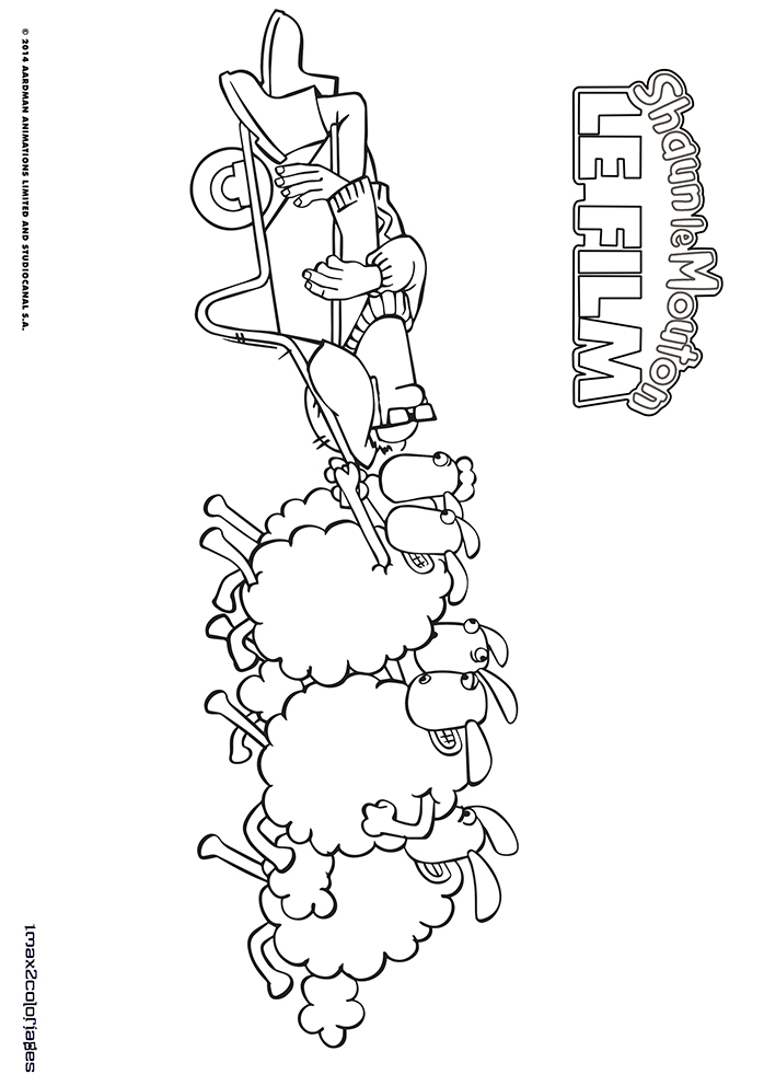 coloriage shaun le mouton