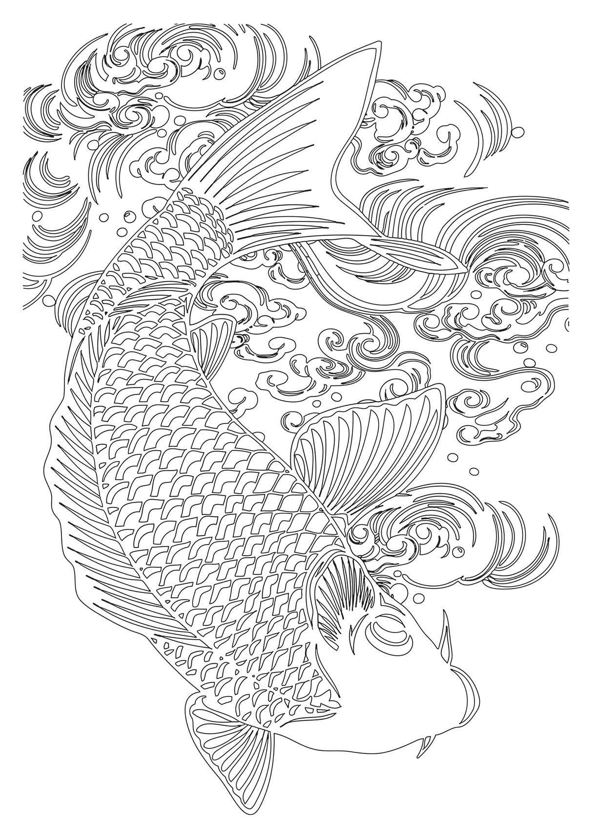 tatouage poisson koi