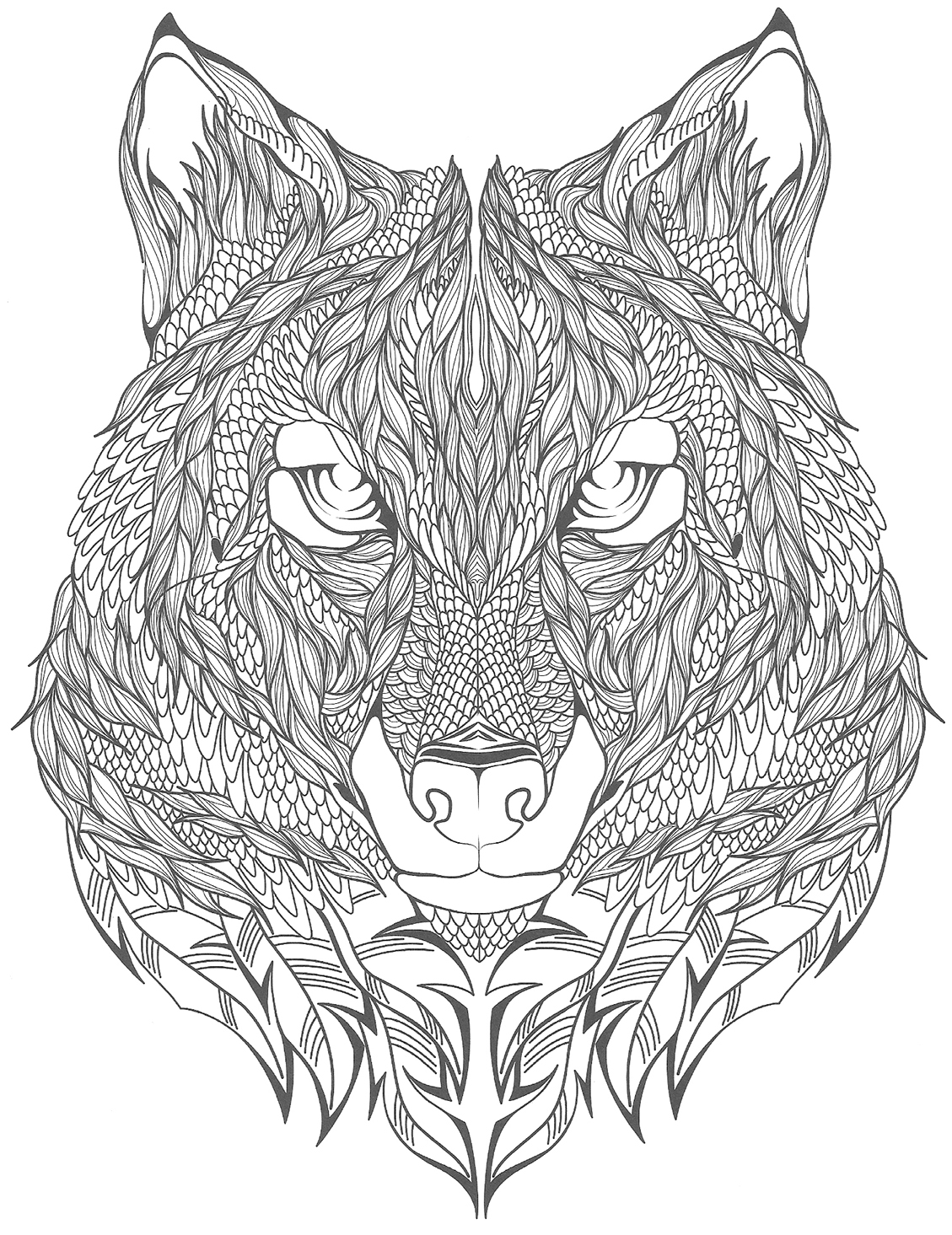 tatouage loup