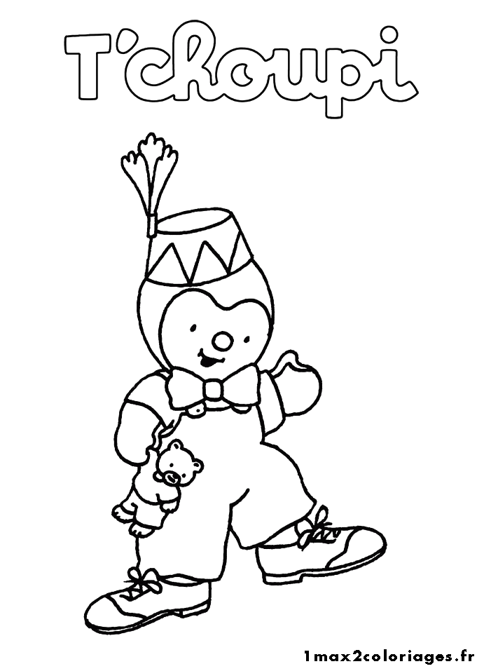 Tchoupi et doudou, Choupi et doudou, Coloriage tchoupi