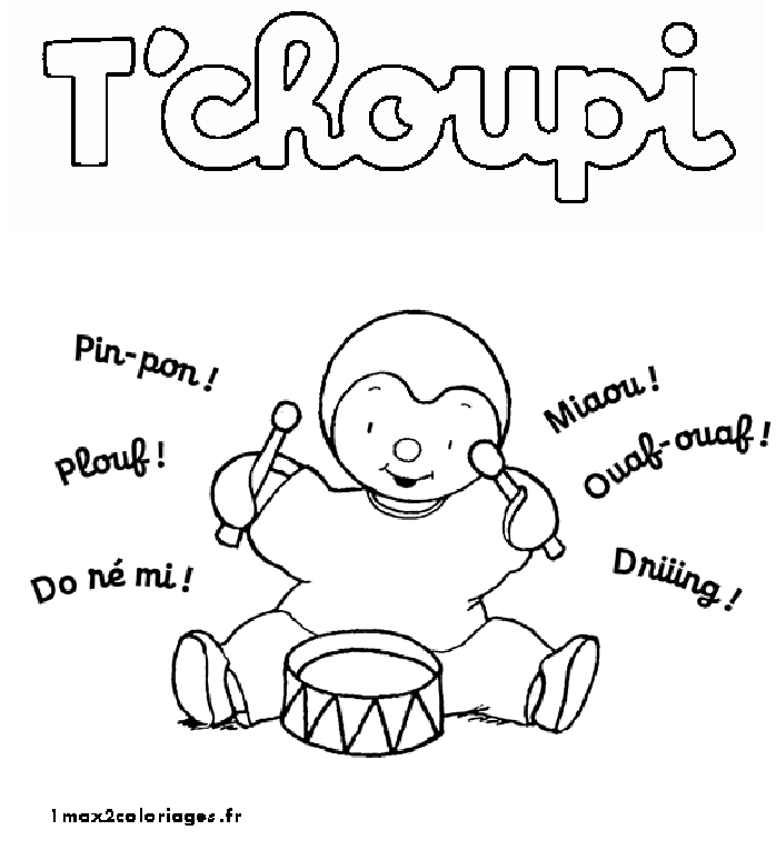 T'Choupi joue du tambour