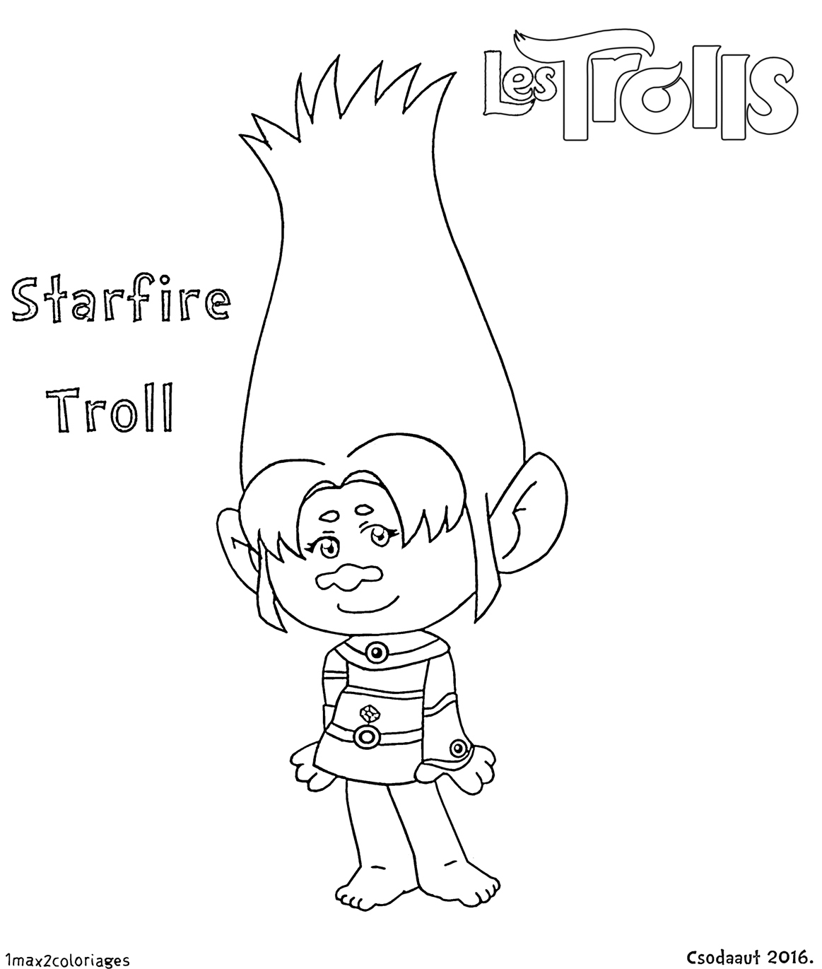 coloriage troll Troll Starfire